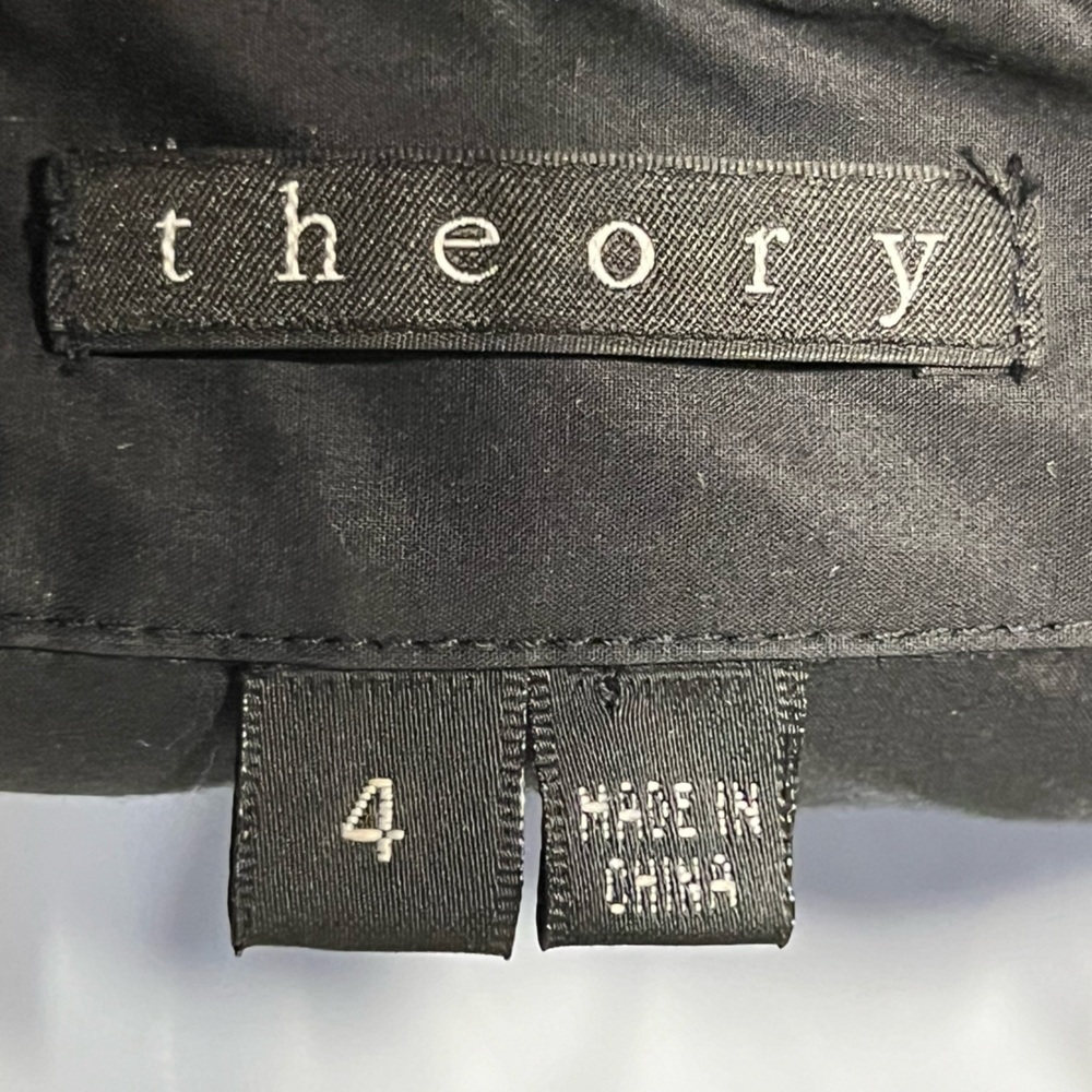 Theory Dress Shirtdress Black - Picture 5 of 10